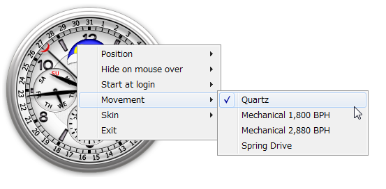 フリーデスクトップ時計Adobe Air版Grand Complication
